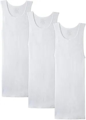 | Men's 100% Cotton Multipack Classic Rib Tank Top A-Shirts