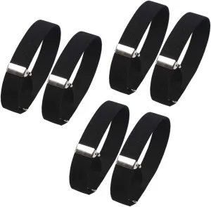 6 Pieces (3 Pairs) Elastic Adjustable Armbands Sleeve Hold Ups Sleeve Bands Anti-Slip Shirt Sleeve Holders Hold Up Sleeve Garters Elastic Armbands (Black)