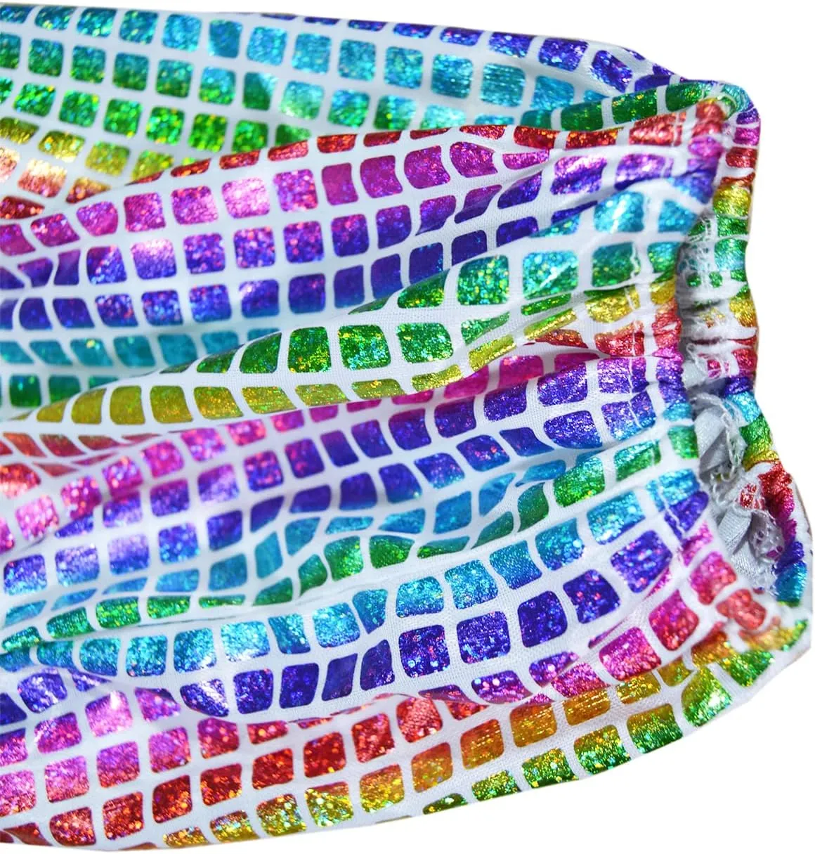 Aelidiya Night Club Metallic Hologram Shiny Pants Party Trousers Sports Active Pants