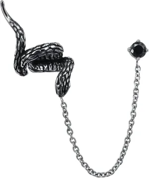 Chain Linked Upper Ear Stud Punk Sword Dangle Surgical Steel Helix Cartilage to Lobe Stud Earring