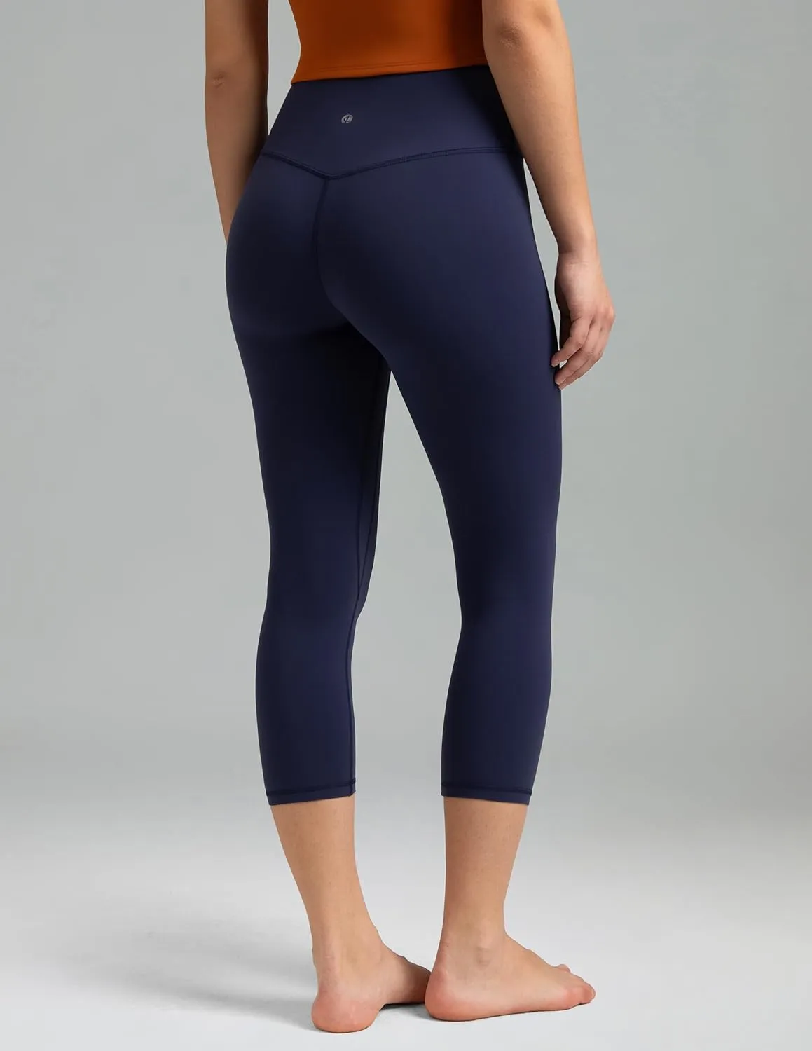Colorfulkoala Dreamlux No Front Seam Leggings for Women High Waisted Capris 21" Inseam Yoga Pants