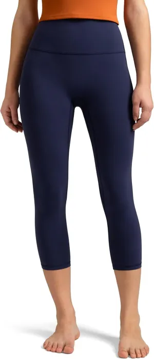 Colorfulkoala Dreamlux No Front Seam Leggings for Women High Waisted Capris 21" Inseam Yoga Pants