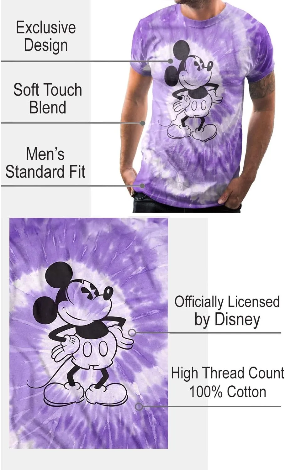 Disney Men's Giant Mickey Mouse Tee