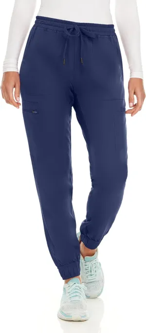 MediChic Stretch Jogger Scrub Pants with Zipper Side Pocket Scrubs, Available in 13 Colors from XS-2X