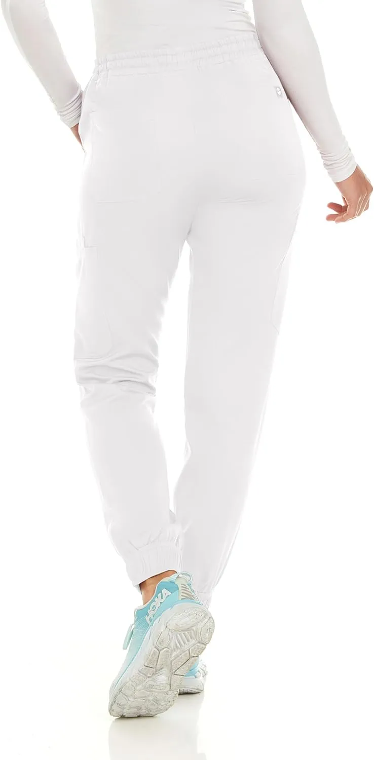 MediChic Stretch Jogger Scrub Pants with Zipper Side Pocket Scrubs, Available in 13 Colors from XS-2X