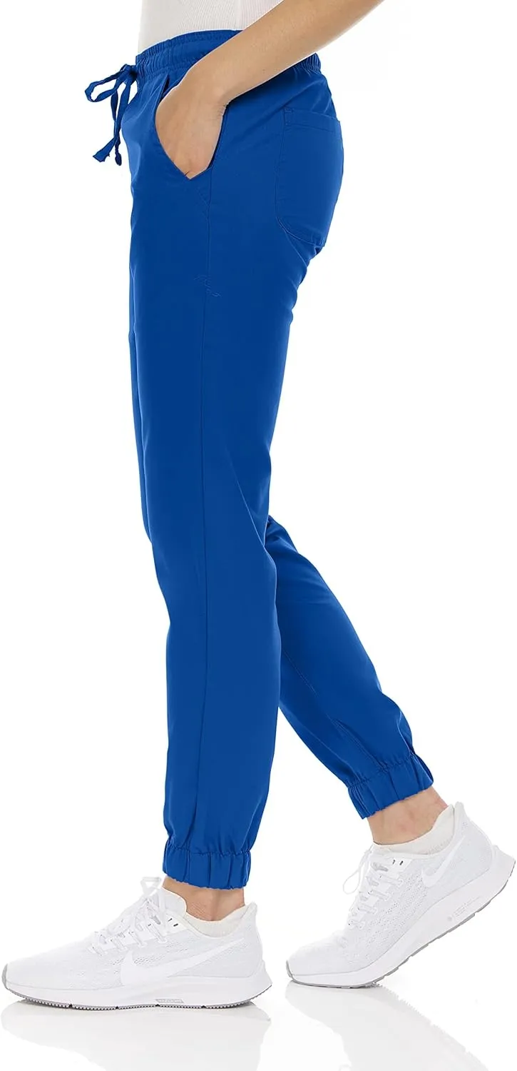 MediChic Stretch Jogger Scrub Pants with Zipper Side Pocket Scrubs, Available in 13 Colors from XS-2X