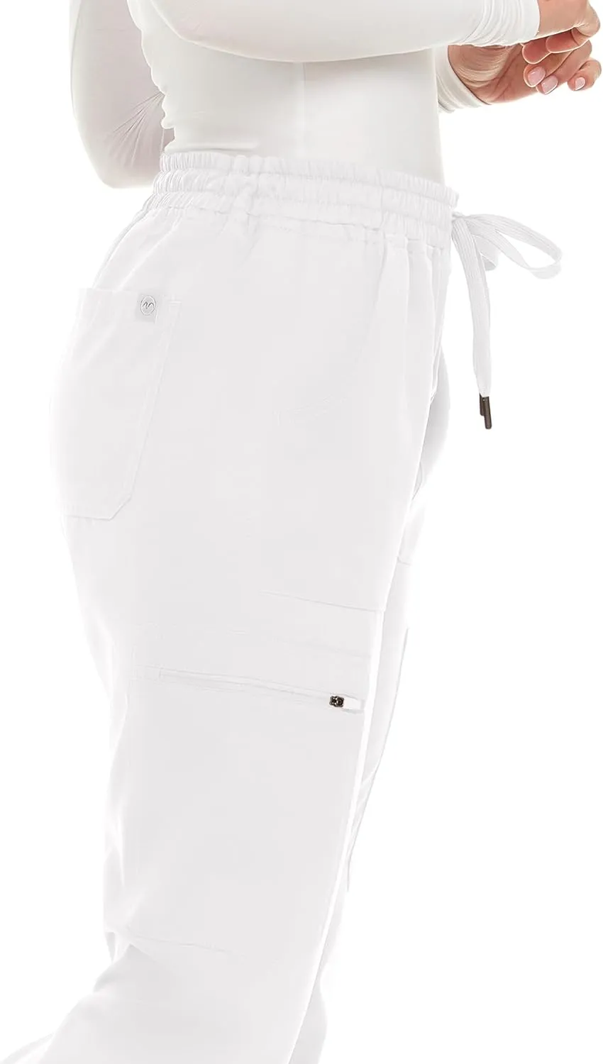 MediChic Stretch Jogger Scrub Pants with Zipper Side Pocket Scrubs, Available in 13 Colors from XS-2X