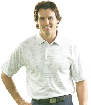 Monterey Club Men's Pima Cotton Jacquard Polo Shirt #1272