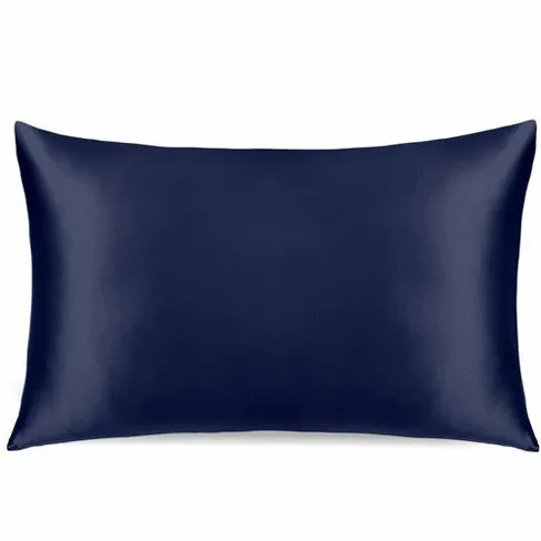 Night Blue 100% Silk Travel Pillow Topper