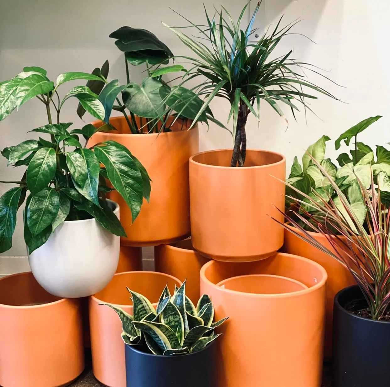 Peach & Pebble Ceramic Pots