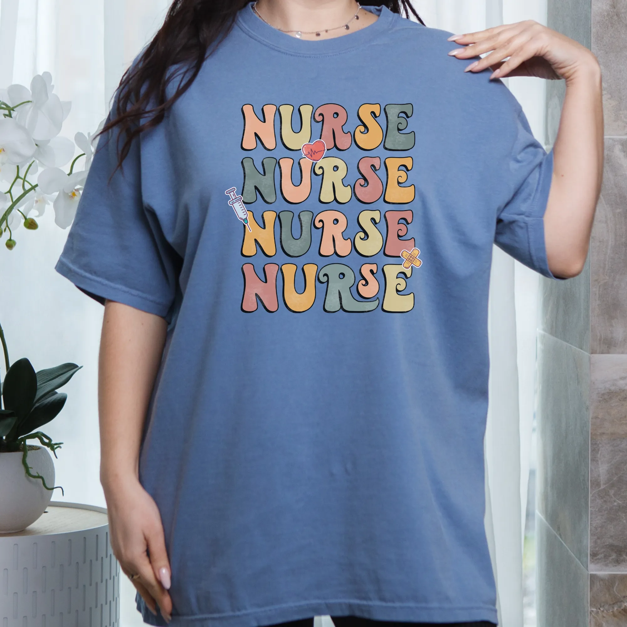 Retro Colorful Nurse Shirt | Nurse Apparel | Nurse T Shirt