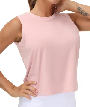 THE GYM PEOPLE Women's Workout Tops in Ice Silk Quick Dry Sleeveless THE GYM PEOPLE Women's Workout Tops in Ice Silk Quick Dry Sleeveless