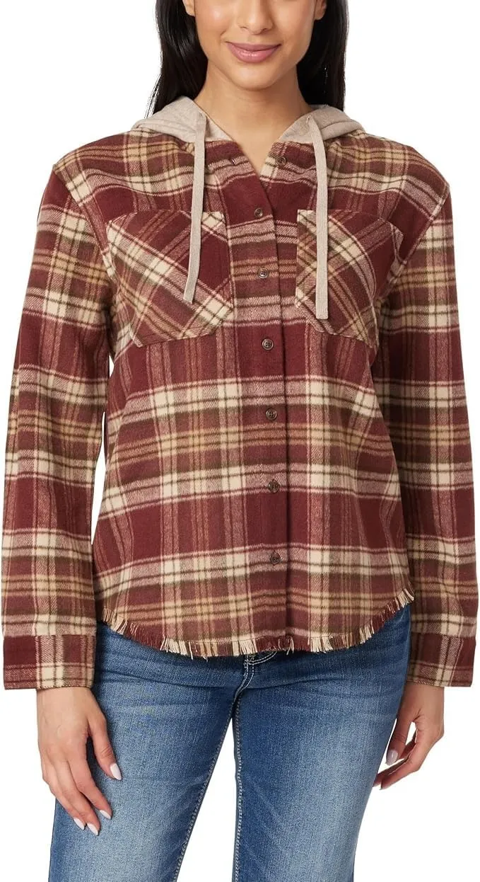 WallFlower Women's Casual Fleece and Plaid Shackets/Jackets Juniors