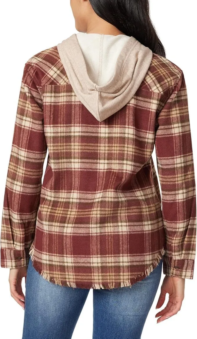 WallFlower Women's Casual Fleece and Plaid Shackets/Jackets Juniors