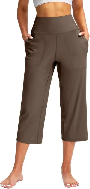 Women High Waisted Wide Leg Cropped Pants Various Occasion Stylish Styles Trousers Work Gym Fashion Casual Yoga Pants