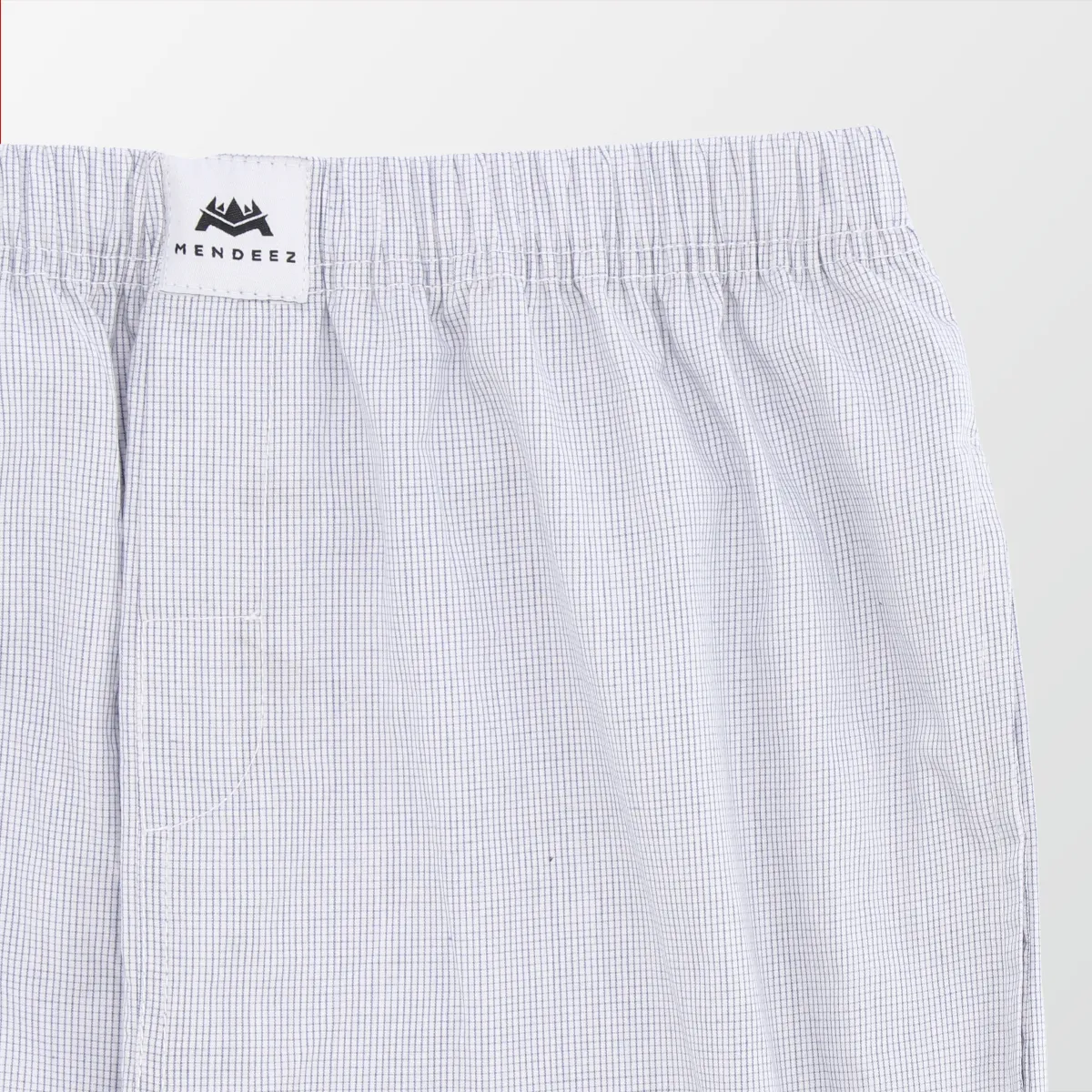 Woven Pajama Pants – Blue and White Small Square Check