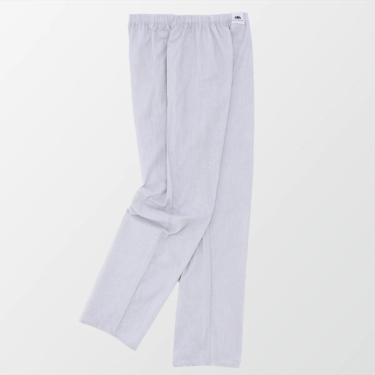 Woven Pajama Pants – Blue and White Small Square Check