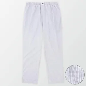 Woven Pajama Pants – Blue and White Small Square Check